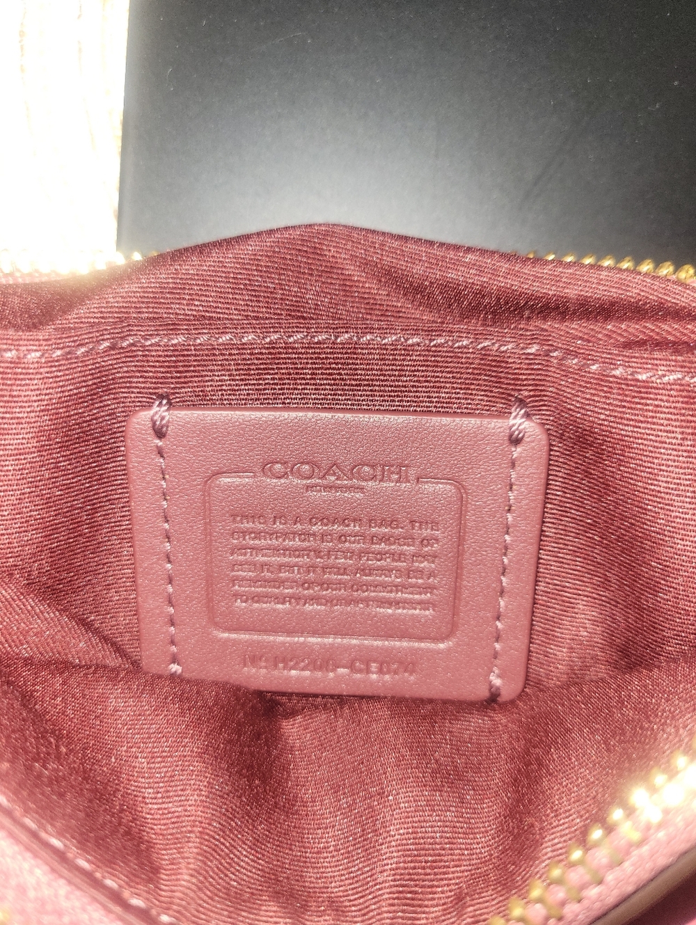 COACH Mini Rowan Pebbled Leather Crossbody in Raspberry - Picture 3 of 7